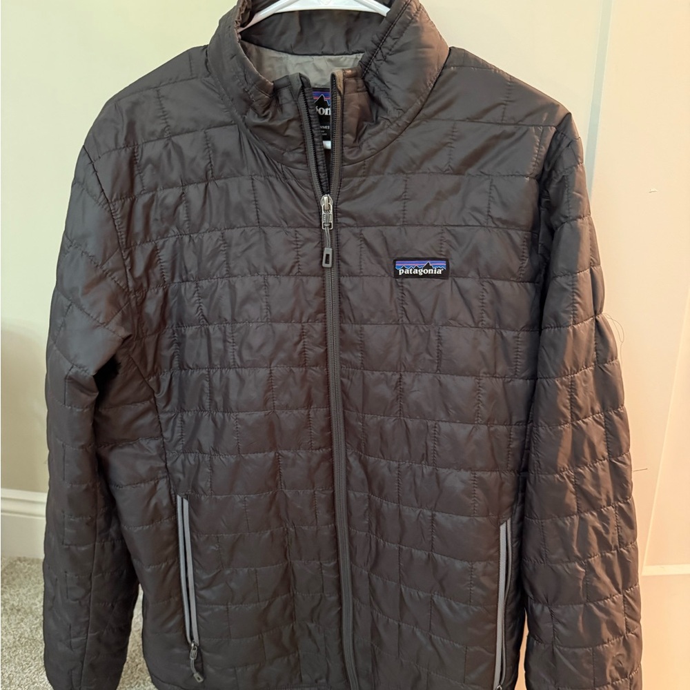 Men’s Size Medium - Patagonia Nano Puff Full Zip Fat Grey/Black Jacket
